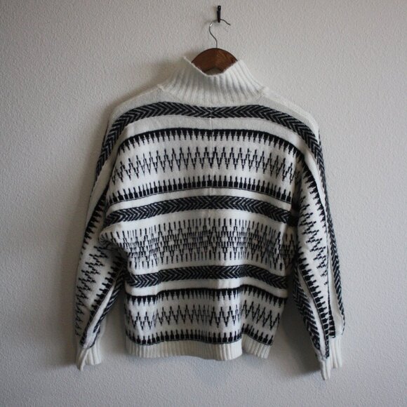 NWOT LOFT Fair Isle Poncho Sweater - Picture 4 of 6